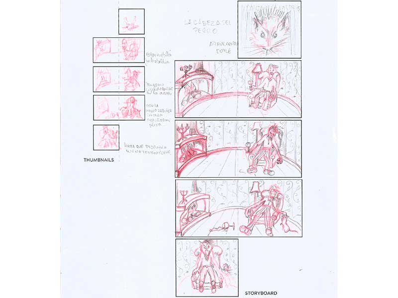 Album Ilustrado &ldquo;La Cabeza del Perro&rdquo; - Storyboard